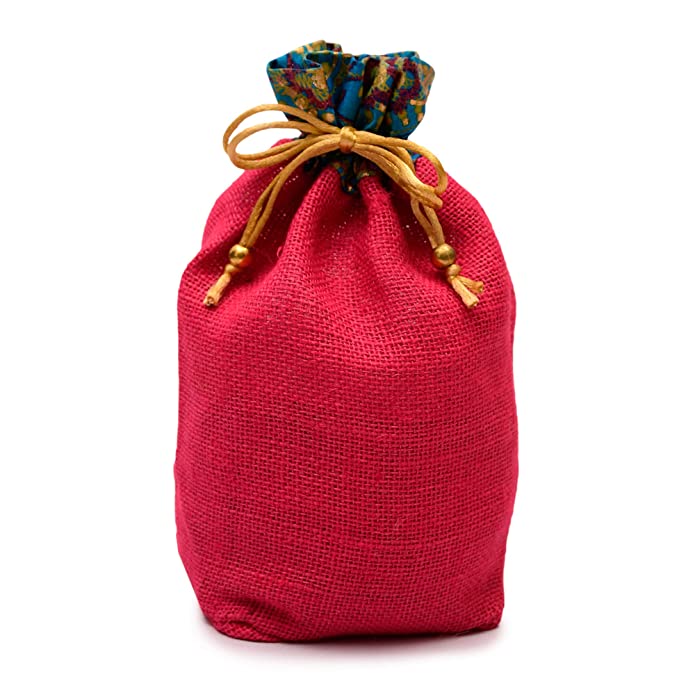 Jute Potli Red